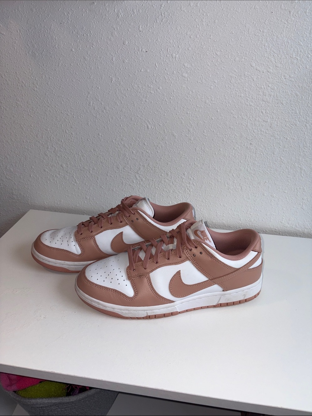 Peach white Nike Dunks